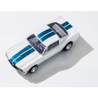 Mega G+ 1965 Shelby Mustang GT350-Wht/Blue